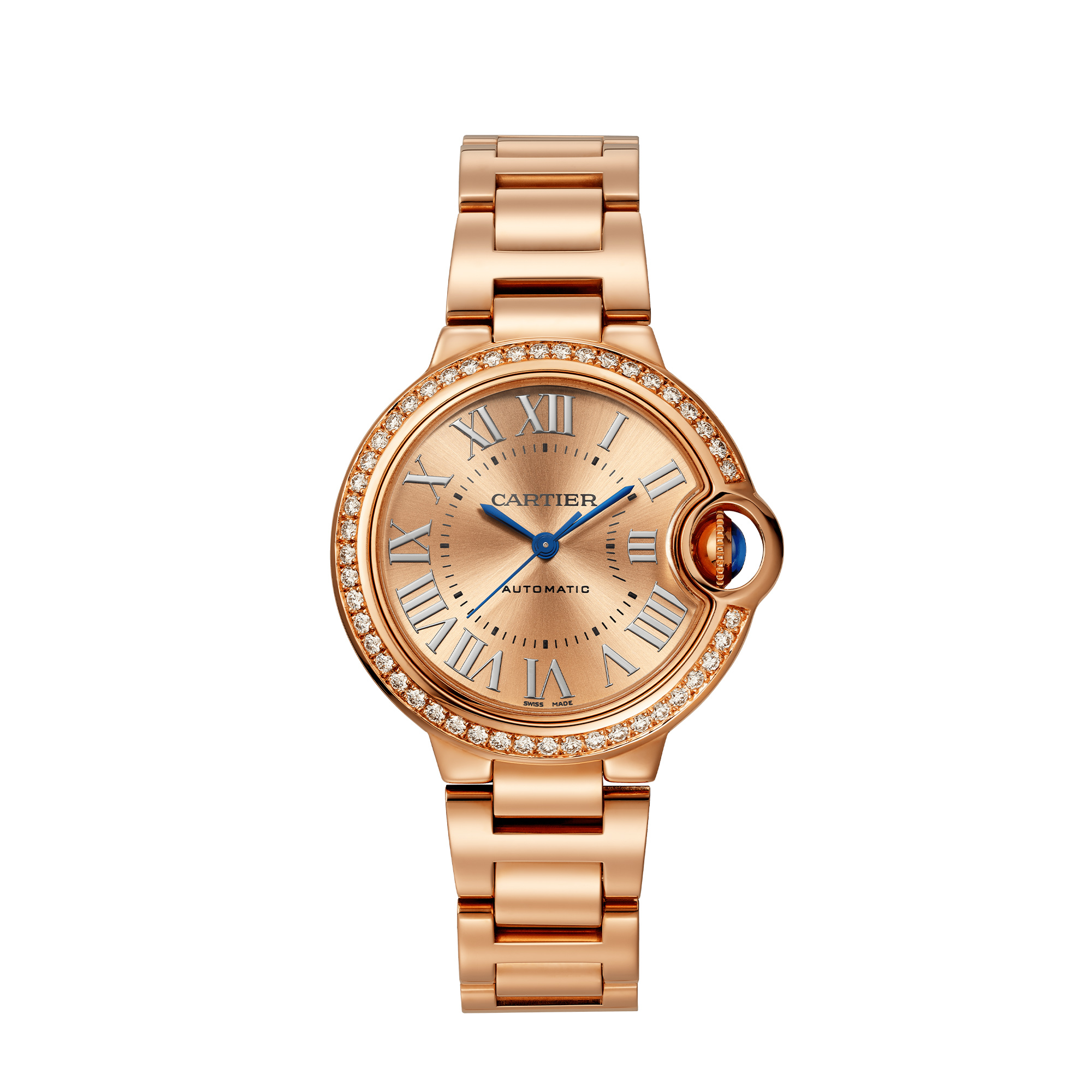 Ballon Bleu De Cartier Automatic 33 mm Rose Gold and Diamond